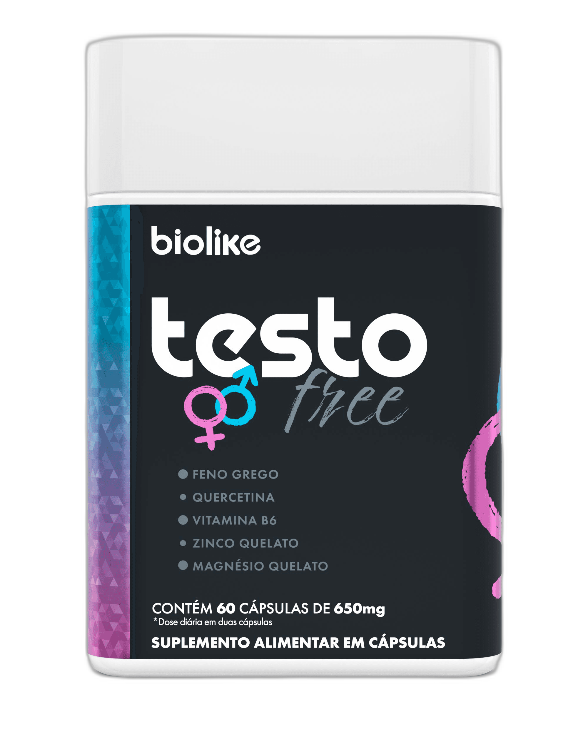 TESTO FREE COM FENO GREGO E QUERCETINA 60 CÁPSULAS