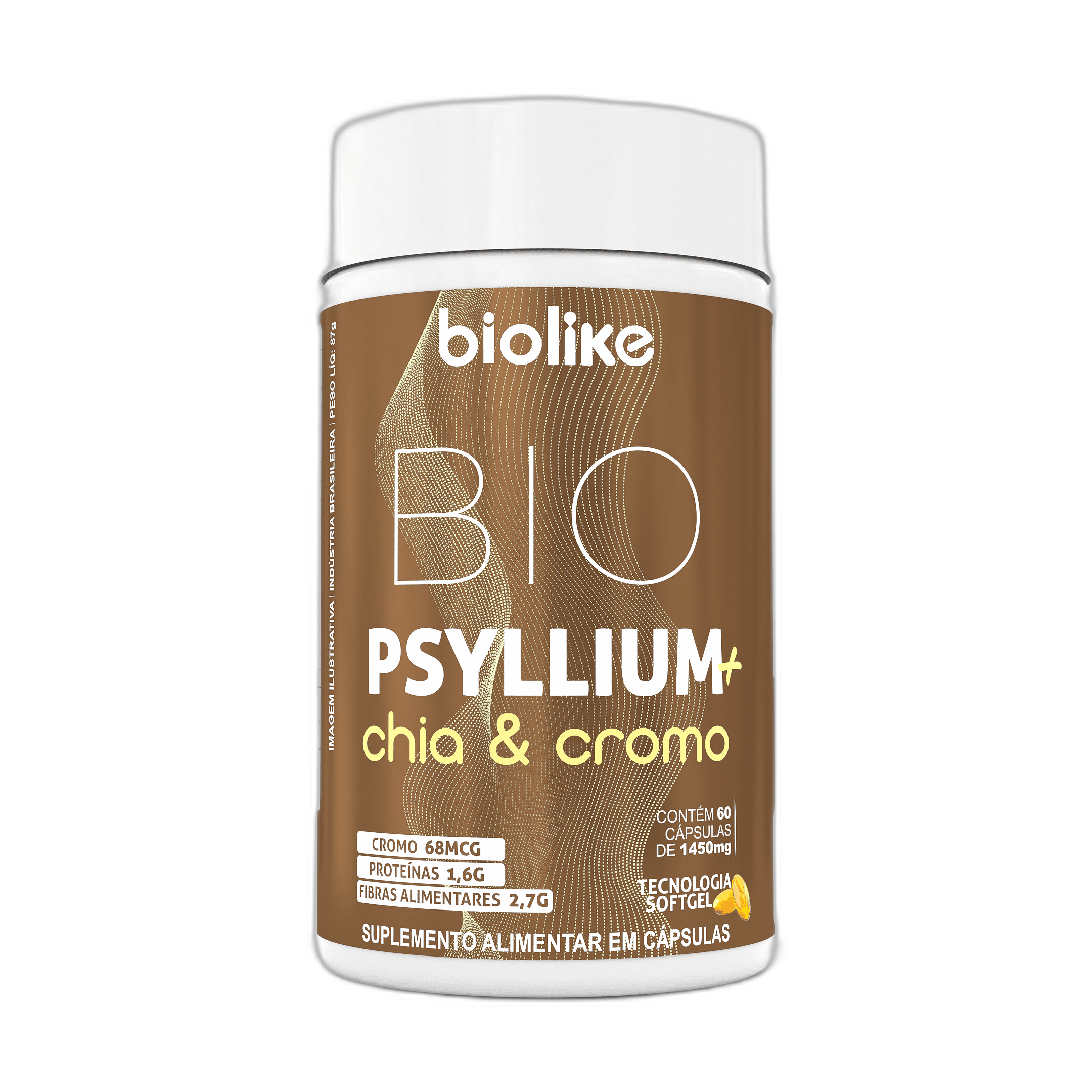 BIO PSYLLIUM COM CHIA E CROMO 60 CAPS SOFTGEL